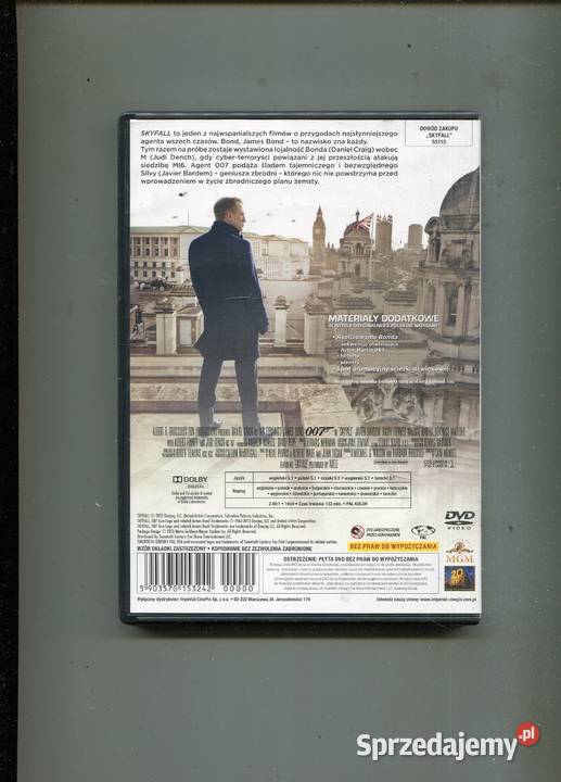 Skyfall 007 Folm DVD