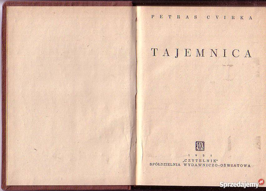 0673 TAJEMNICA PETRAS ĆVIRKA literatura piękna - proza zagraniczna Kultura i Rozrywka Czyrna