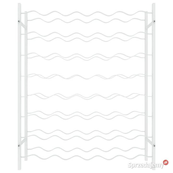 vidaXL Stojak na 48 butelek wina biały