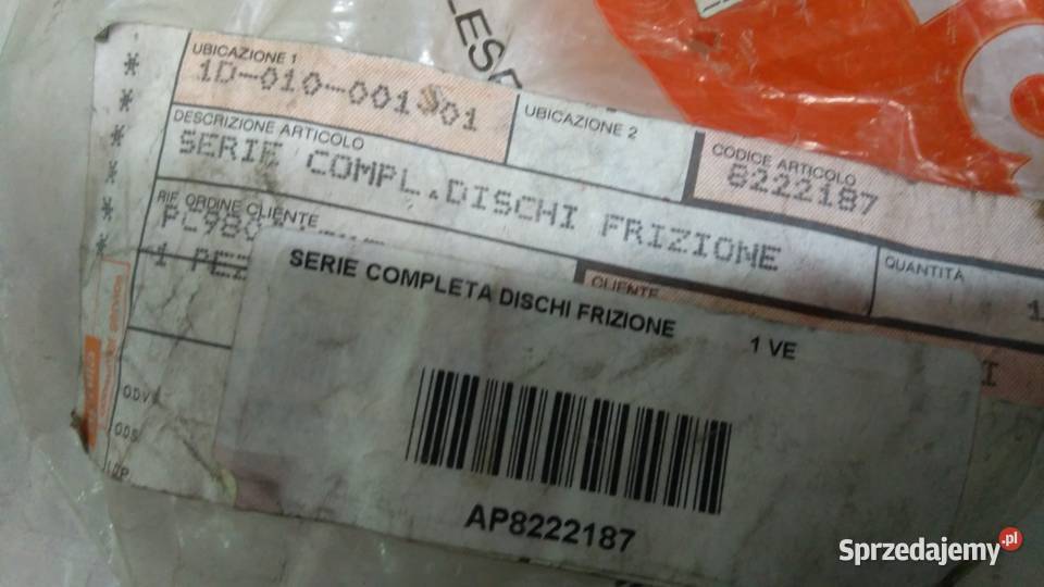 TARCZE SPRZĘGŁA ORGINAŁ APRILIA TUAREG 50 AF1 50 Sprzęgła podlaskie Bielsk Podlaski