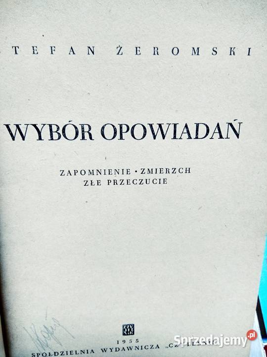 Wybór opowiadań Żeromskiego książki używane Warszawa