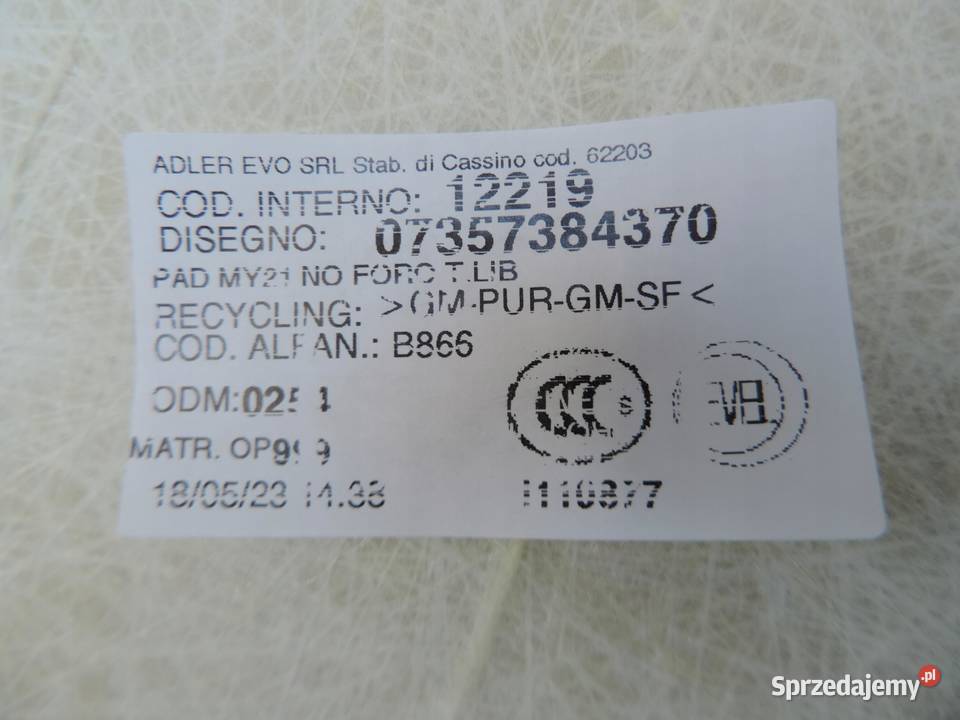 FIAT DUCATO III PODSUFITKA SUFIT NOWA ORYGINAŁ kujawsko-pomorskie sprzedam