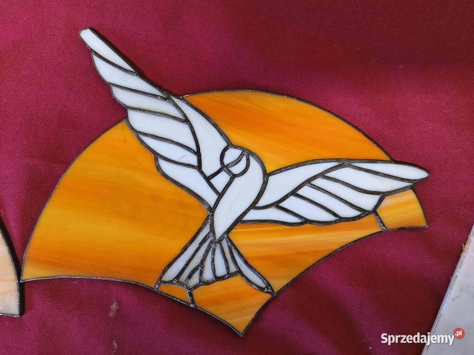 Zestaw elementów witrażowych szkło barwione Chorzew