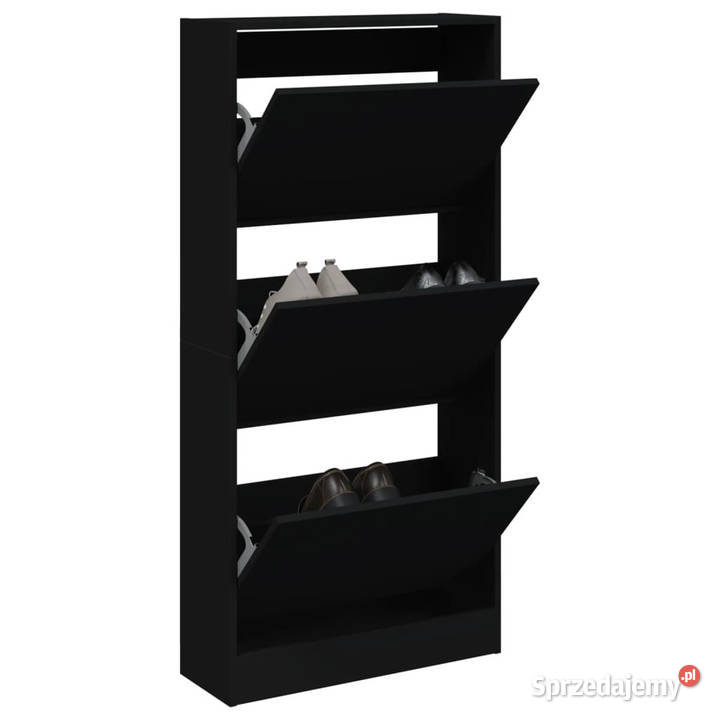 Szafka na buty czarna 60x21x1255 materiał mazowieckie Warszawa