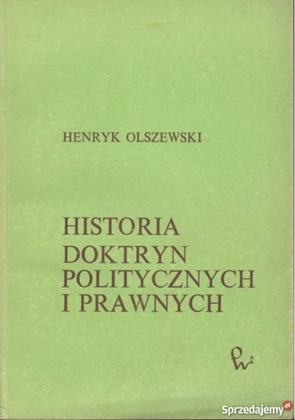 HISTORIA DOKTRYN POLITYCZNYCH I PRAWNYCH Łódź sprzedam