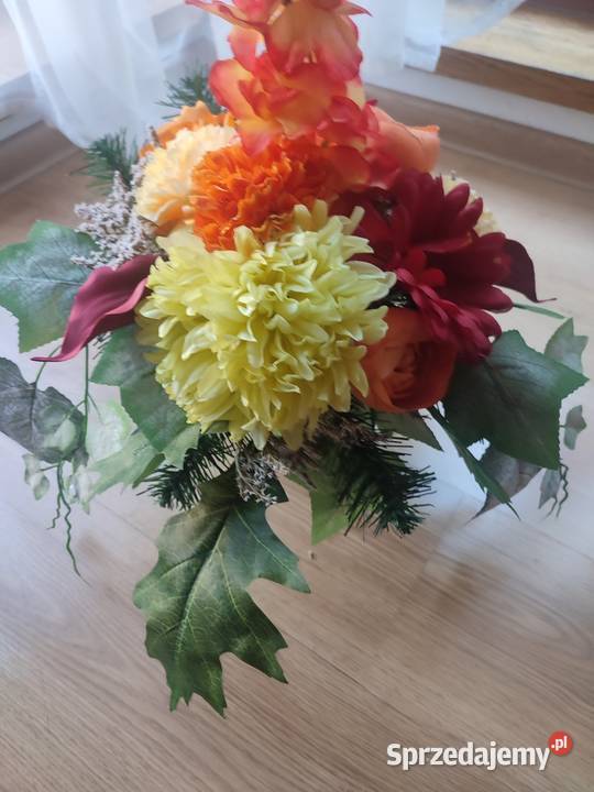 Zestaw na cmentarz komplet na grób pomarańczowy śląskie Sosnowiec sprzedam