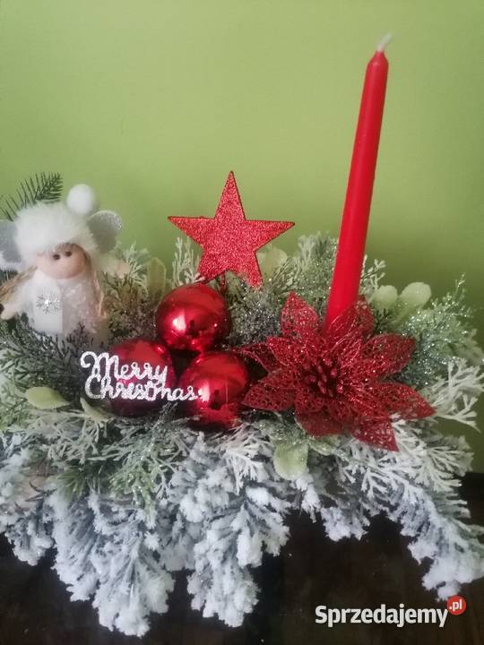 Stroik świąteczny bożonarodzeniowy bombki Sierpc