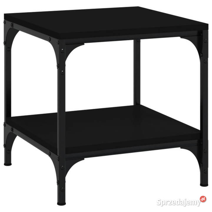 Stolik boczny czarny 40x40x40 materiał Warszawa