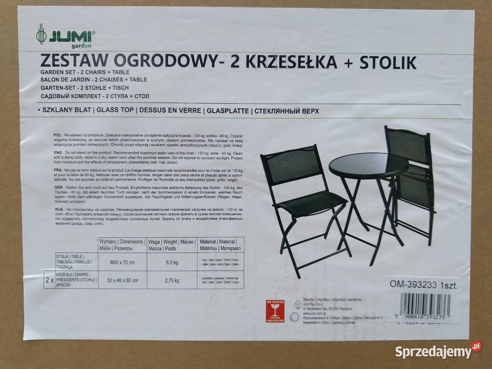 NAJTANIEJ Zestaw Mebli Balkonowych Tarasowych Zabrze sprzedam