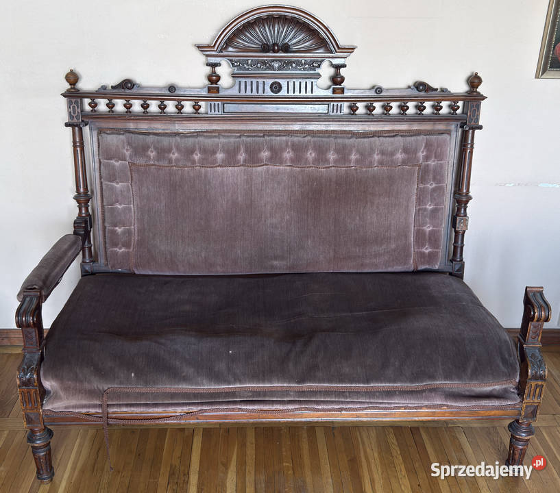 Antyczna sofa eklektyczna neorenesans XIX w Do Warszawa