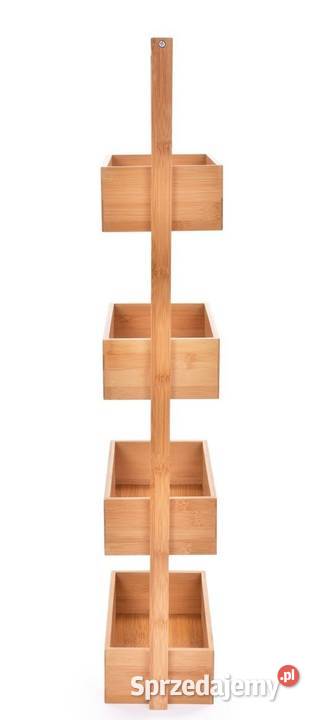 BAMBUSOWY REGAŁ z 4 głębokimi półkami GoEco wys Warszawa