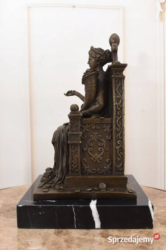 Fortuna Na Tronie Bogini Bogactwa Figura z Brązu Kraków