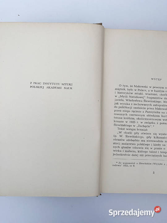 Tadeusz Makowski Pamiętnik sprzedam