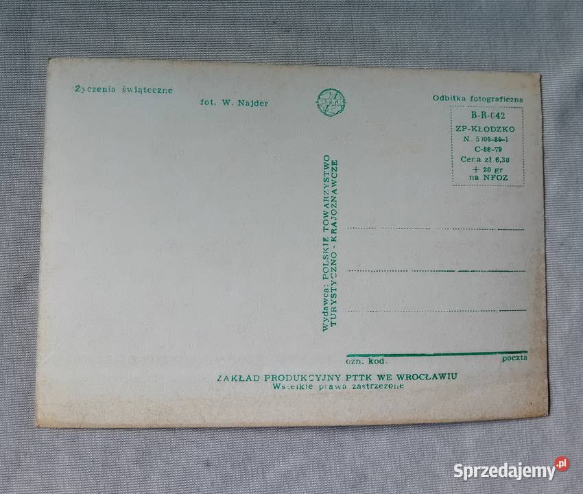 Pocztówka wielkanocna PTTK 1979 r Niski nakład Koźminek