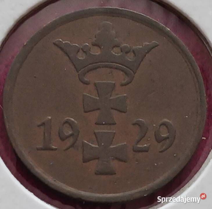 1 Fenig Wolne Miasto Gdańsk 1929 r 1 najniższy Konin
