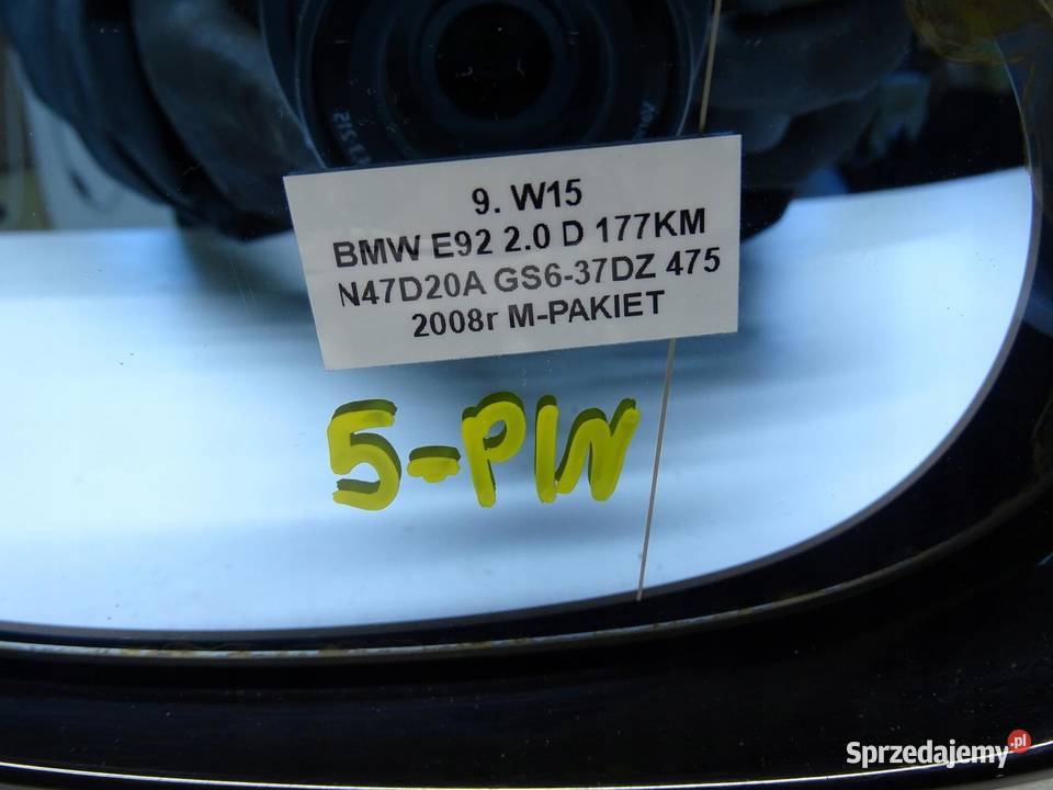 LUSTERKO PRAWE PRAWY PRZÓD BMW E92BLACK SAPPHIRE osobowe sprzedam