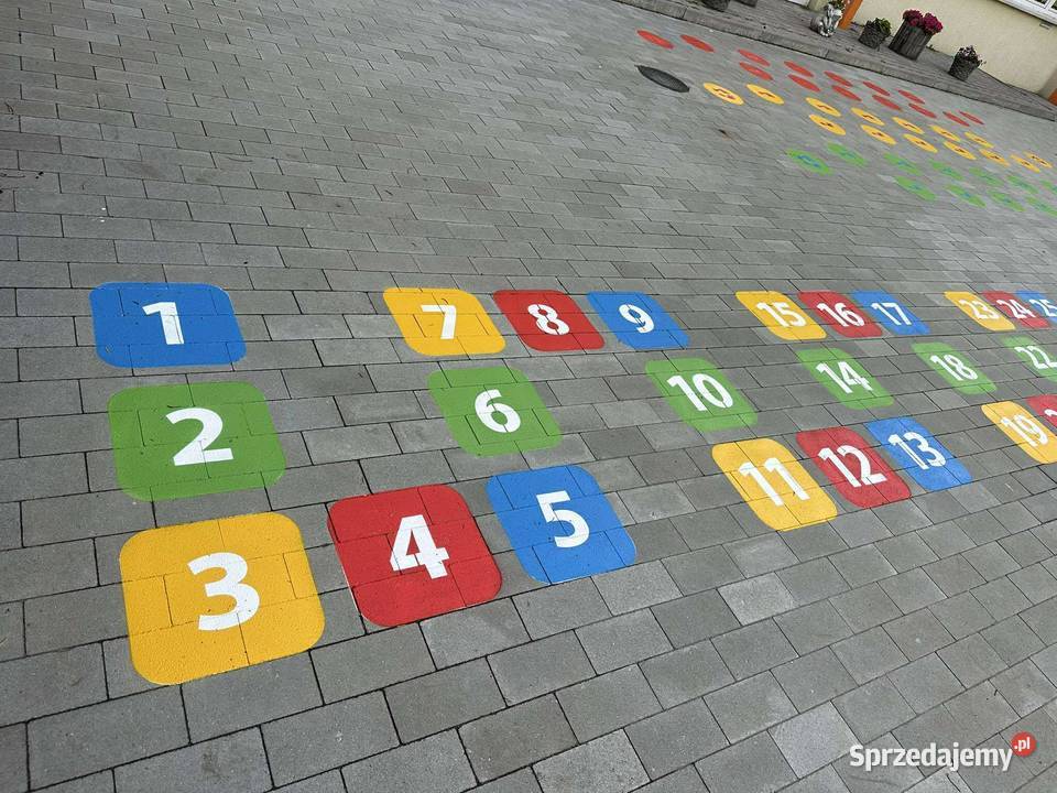 Kolorowe liczby 01 gry podwórkowe Strefy Gier Łódź