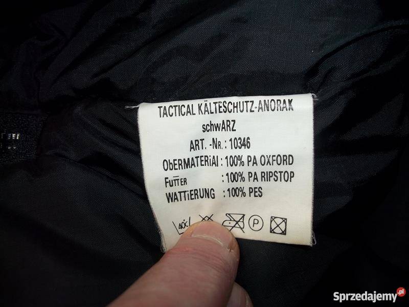Kurtka anorak taktyczna czarna M Kurtki i płaszcze Pisz