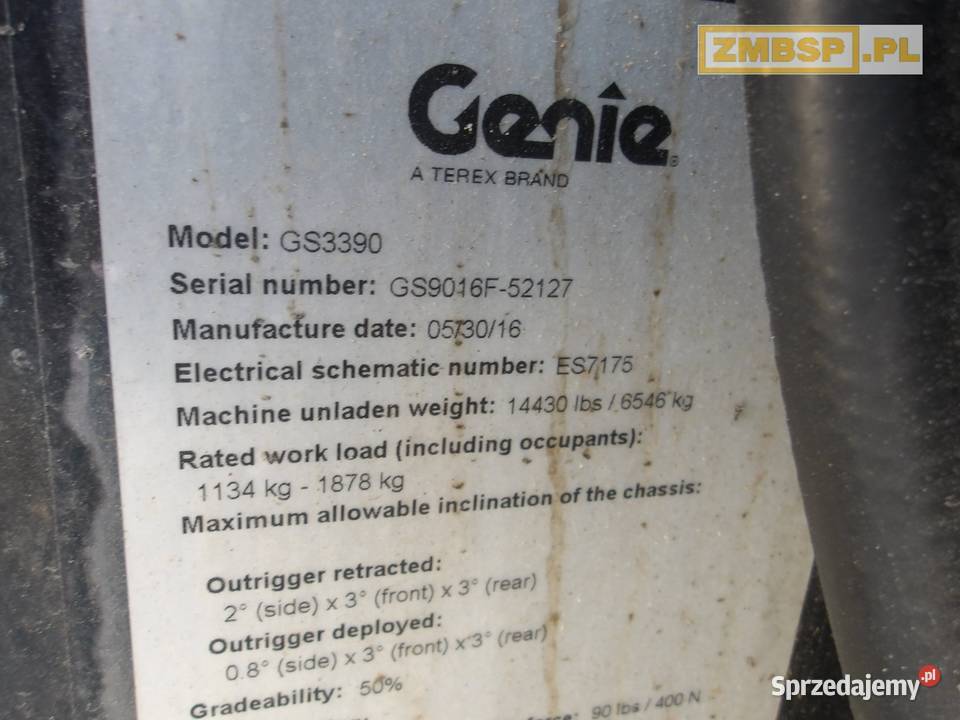 Podnośnik nożycowy spalinowy Genie GS3390 RT 4x4