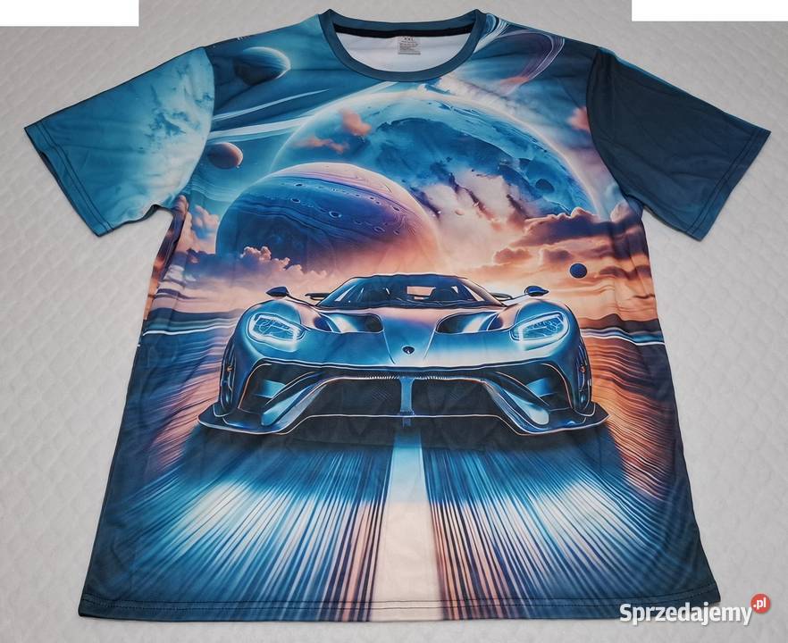 Koszulka krótki rękaw Tshirt wielobarwna auto