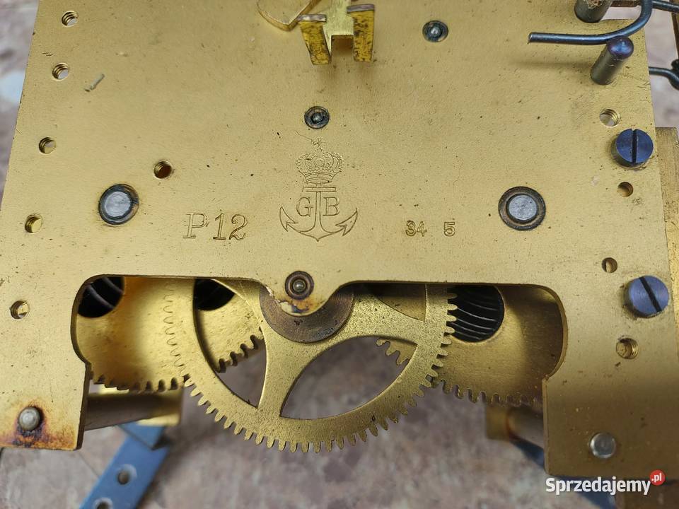 759 Mechanizm starego zegara Gustav Becker GB pomorskie Tczew