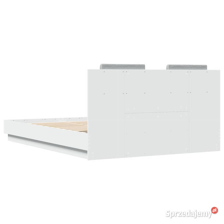 Rama łóżka z wezgłowiem i LED biała 140x200 Warszawa sprzedam