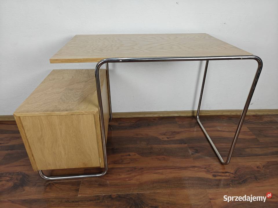 Biurko Chrom Dąb Modernizm Bauhaus Art Deco mazowieckie