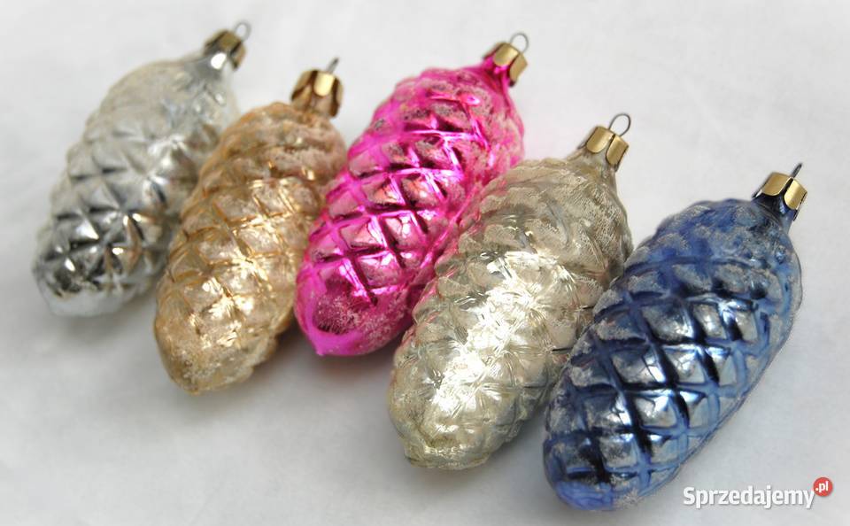 Stare bombki szklane szyszki z brokatem szyszka sprzedam
