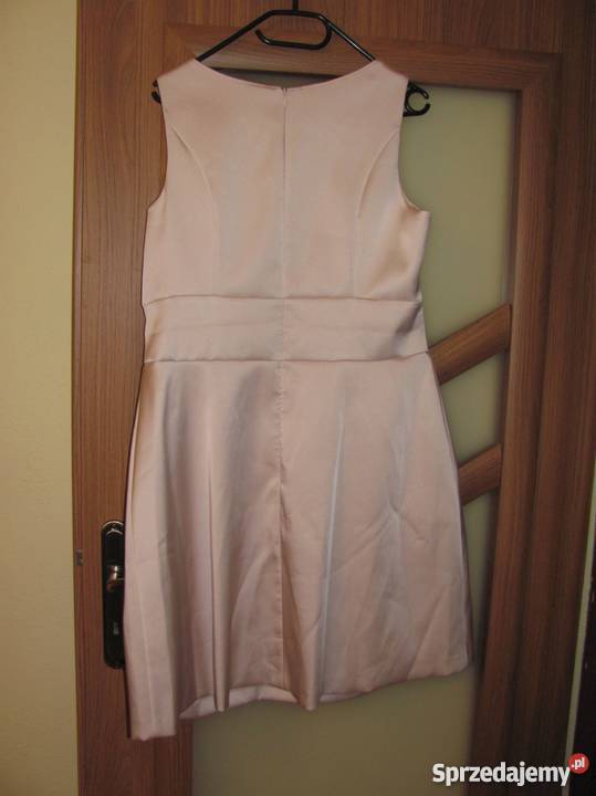 Sukienka beżowa S Olivier koktajlowa 42 uk 12 Zamość