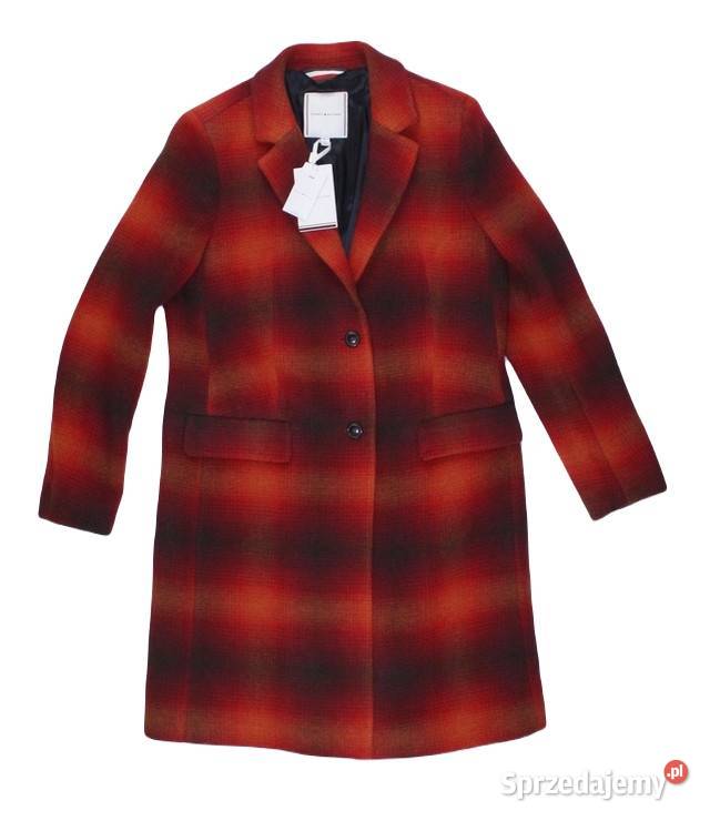 Płaszcz Tommy Hilfiger damski Wool Blend Check Tommy Hilfiger Tarnowskie Góry