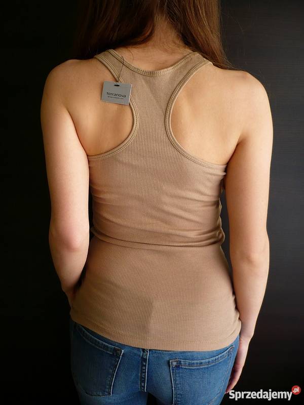 Beżowa bokserka Terranova xs 34 koszulka bluzka Toruń