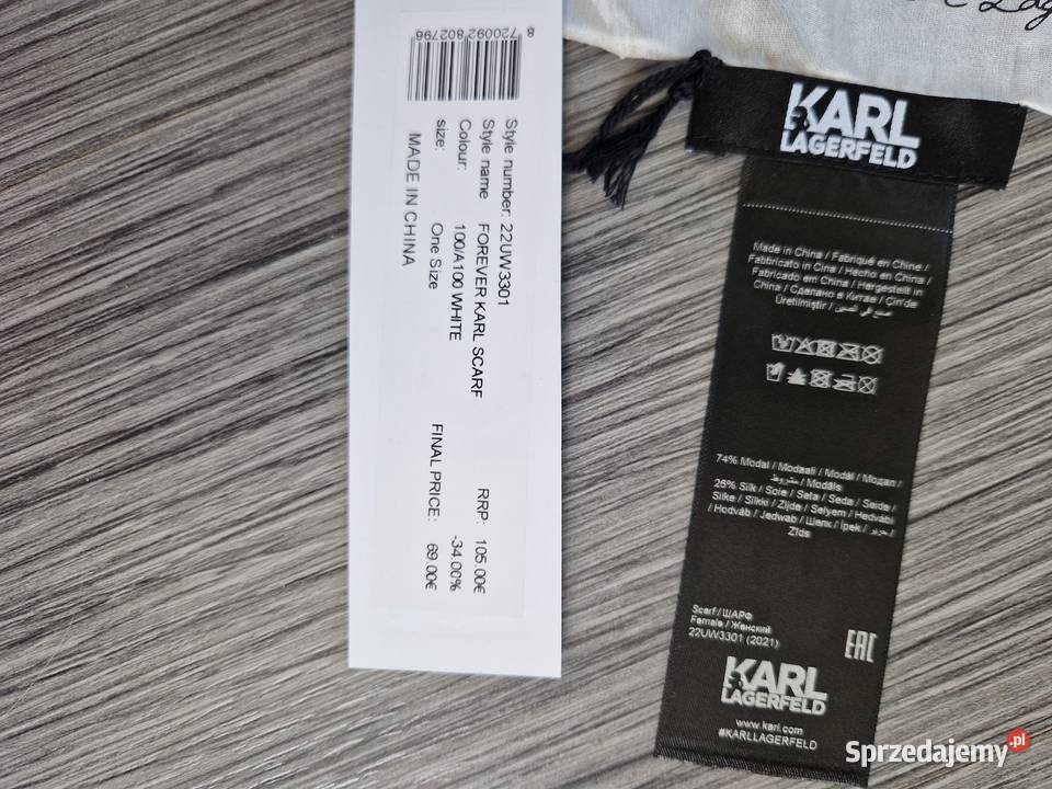 Oryginalna biała chusta apaszka Dla kobiet Nowogard