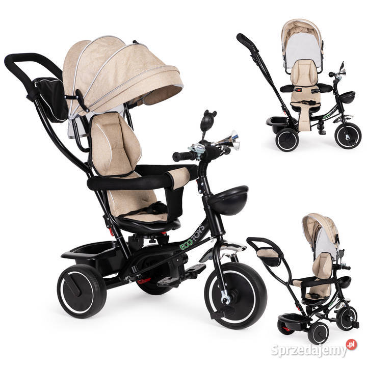 Rowerek trójkołowy z obracanym siedzeniem daszek Smogorzów