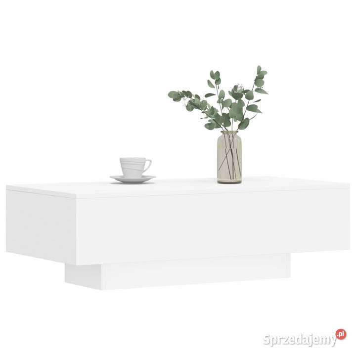 Stolik kawowy biały 100x495x31 materiał Stoły