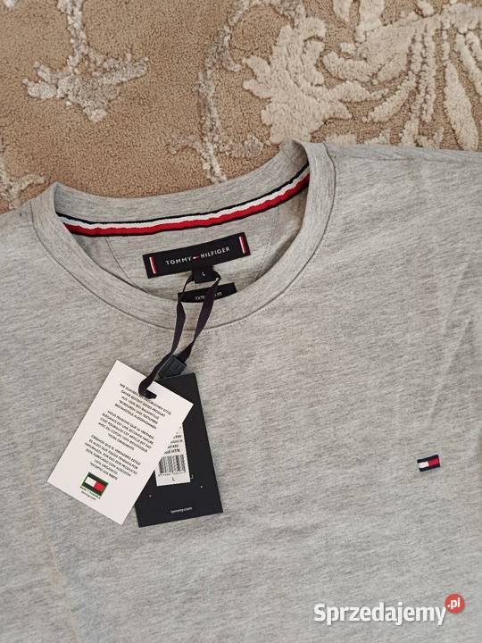 Longsleeve Tommy Hilfiger najwyższa jakość szary Rozmiar L Białystok