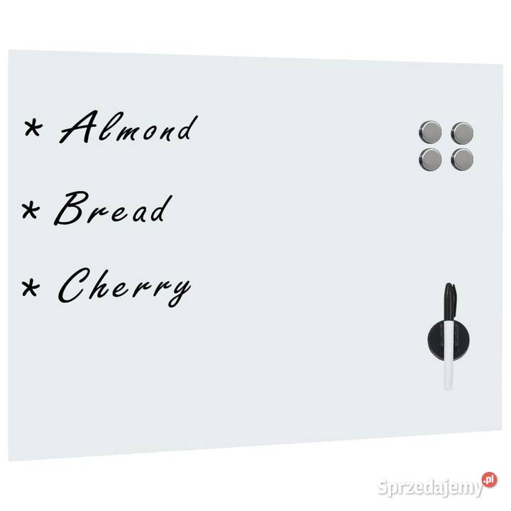 vidaXL Ścienna tablica magnetyczna szklana biała mazowieckie Warszawa