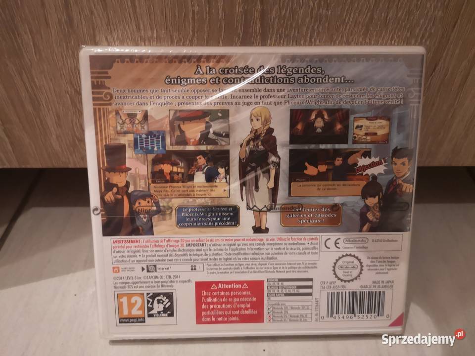 Professor Layton vs Phoenix Wright Ace Attorney Nintendo DS łódzkie
