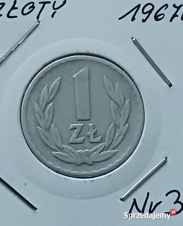 1 Złoty 1967 r 3 najniższy nakład super Konin sprzedam