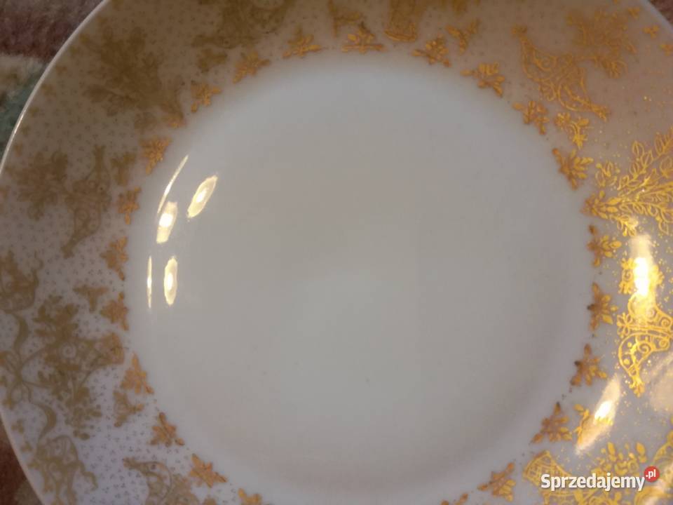 Porcelana Rosenthal Piękne biało złote talerzyki biały Jastrzębie-Zdrój