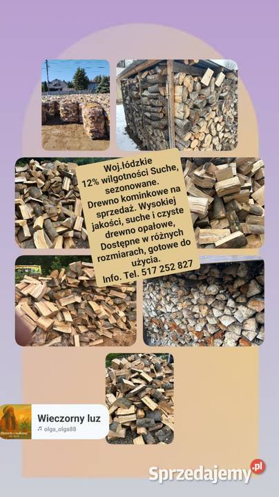 Sprzedam pellet drewno kominkowe SUCHE Zgierz sprzedam