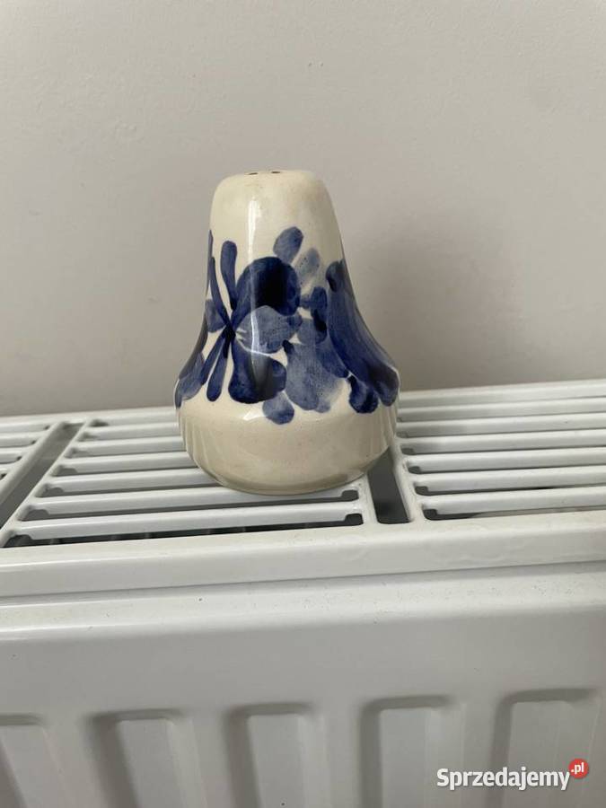 Włocławek stara fajansowa solniczka Porcelana i szkło
