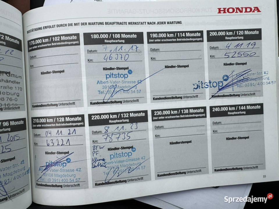 Honda Civic Civic UFO 18 Uwaga 94 Serwis ASO nieuszkodzony