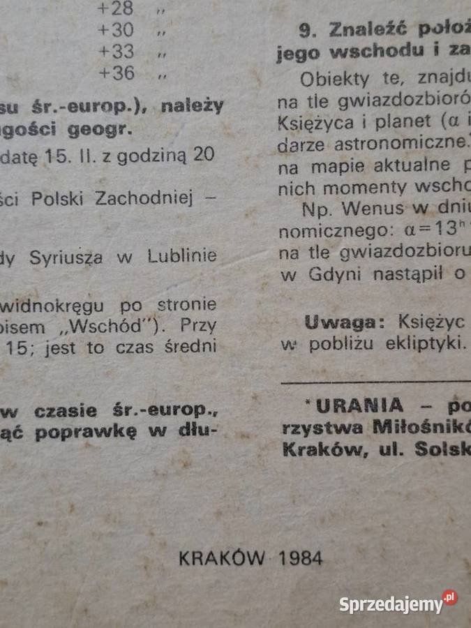 Mapa obrotowa nieba retro vintage Kraków