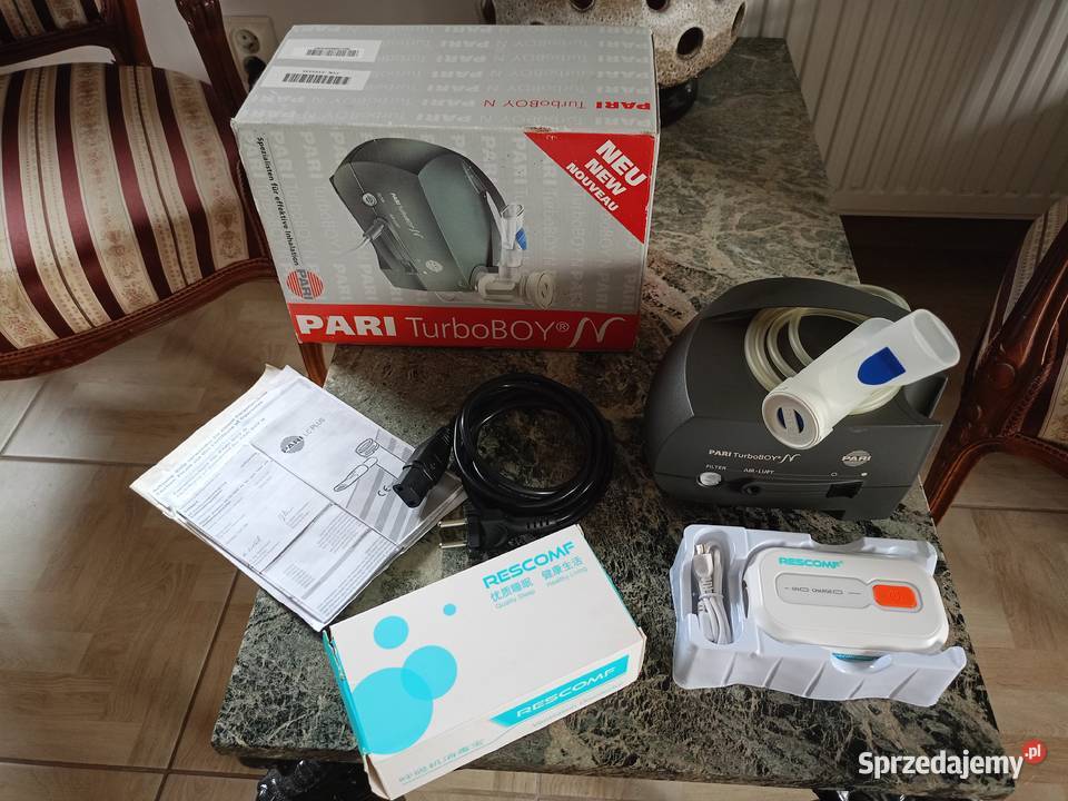 Inhalator pneumatyczny PARI TurboBOY i Ozonator Drawski Młyn