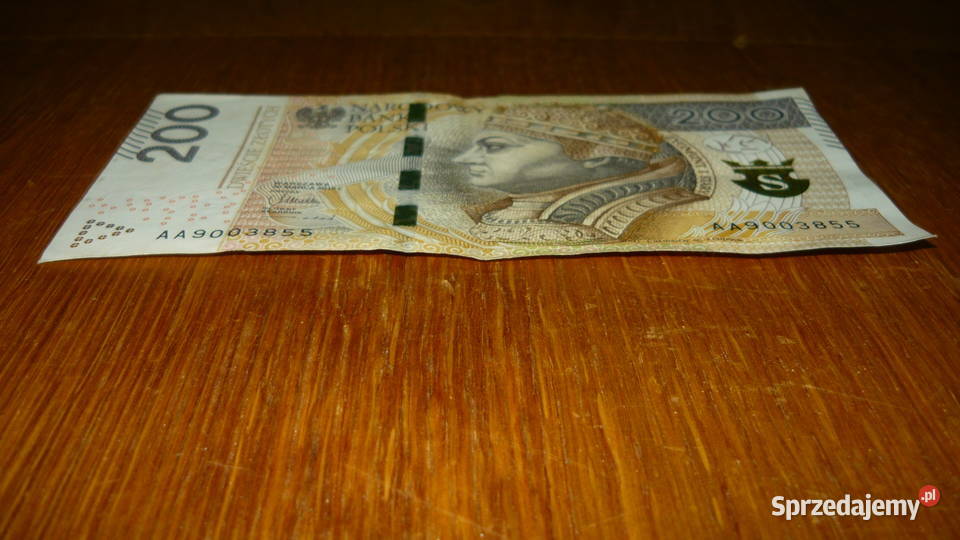 Banknot 200 seria AA 2015 r podlaskie Sokółka sprzedam