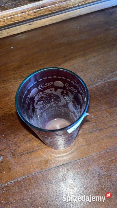 Rubinowy kielich Ręcznie szlifowany Bohemia Z pomorskie Gdańsk sprzedam