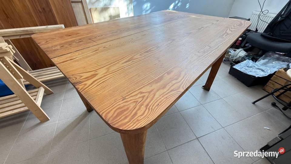 Stół z litego drewna stary 150x90 oryginalny 150cm mazowieckie Warszawa