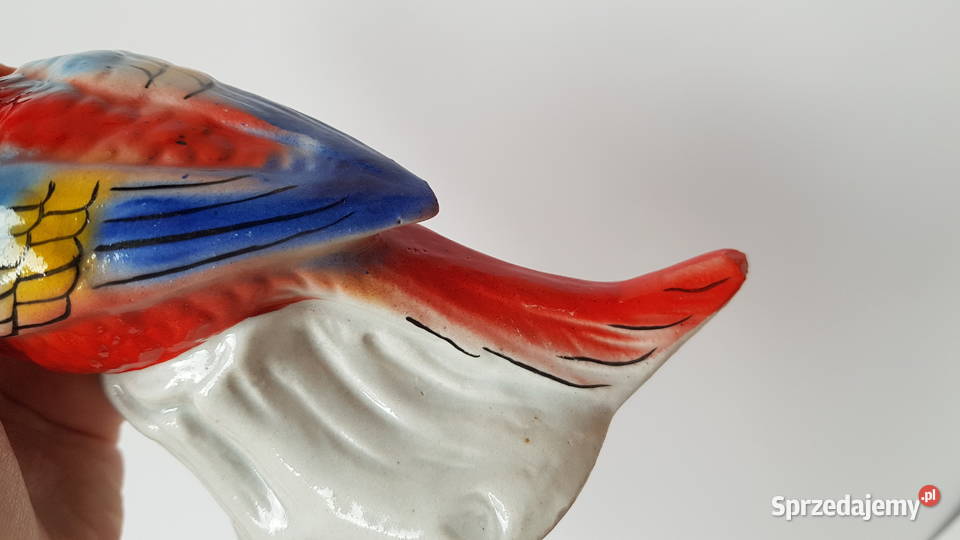 Sygnowana figurka Papuga Steatyt Katowice Pozostałe Dąbrowa Górnicza sprzedam