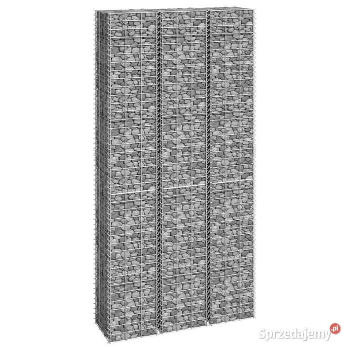 Wysokie donice gabionowe 3 30x30x200 żelazo mazowieckie Warszawa
