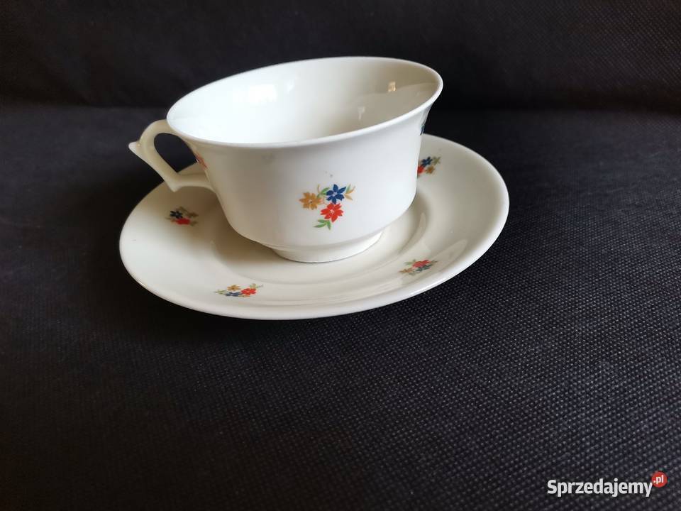 Stara filiżanka Łucja porcelana Giesche Art Deco Katowice